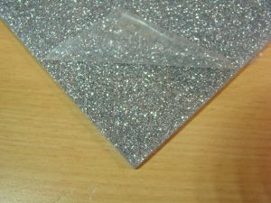 Acrylic Sheet 3mm Glitter Silver