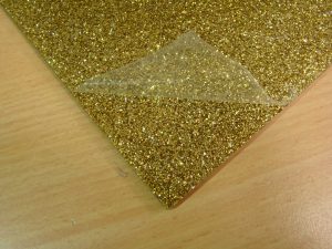 Acrylic Sheet 3mm Glitter Gold