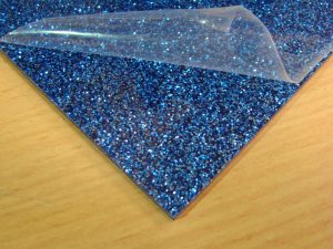 Acrylic Sheet 3mm Glitter Blue