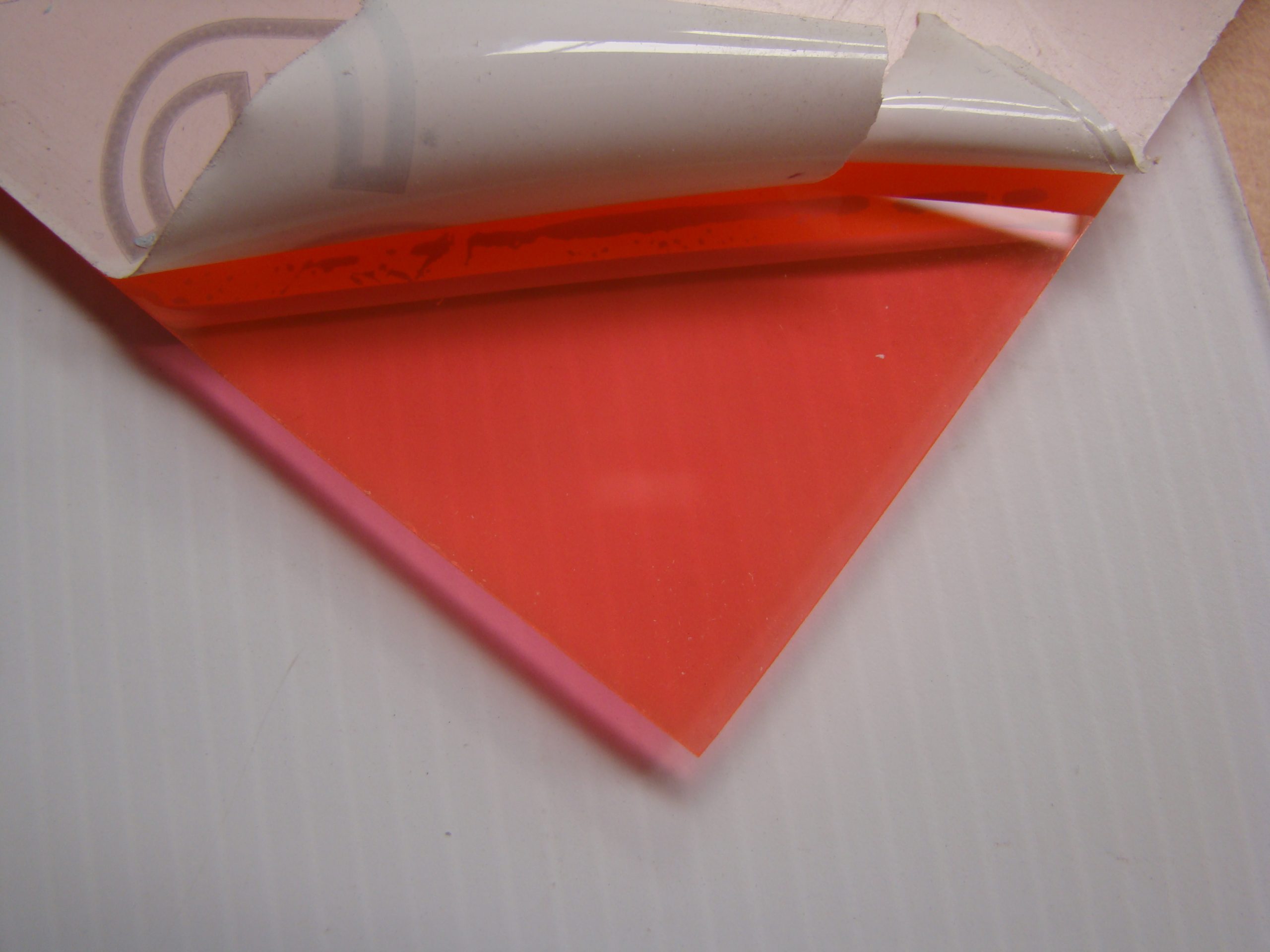 Acrylic Sheet 3mm Fluro Orange ( Tint )